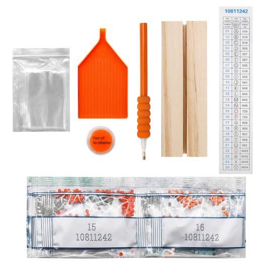 4" x 6" Floral Skeleton Acrylic Surface Diamond Art Kit with Wood Stand by Make Market®